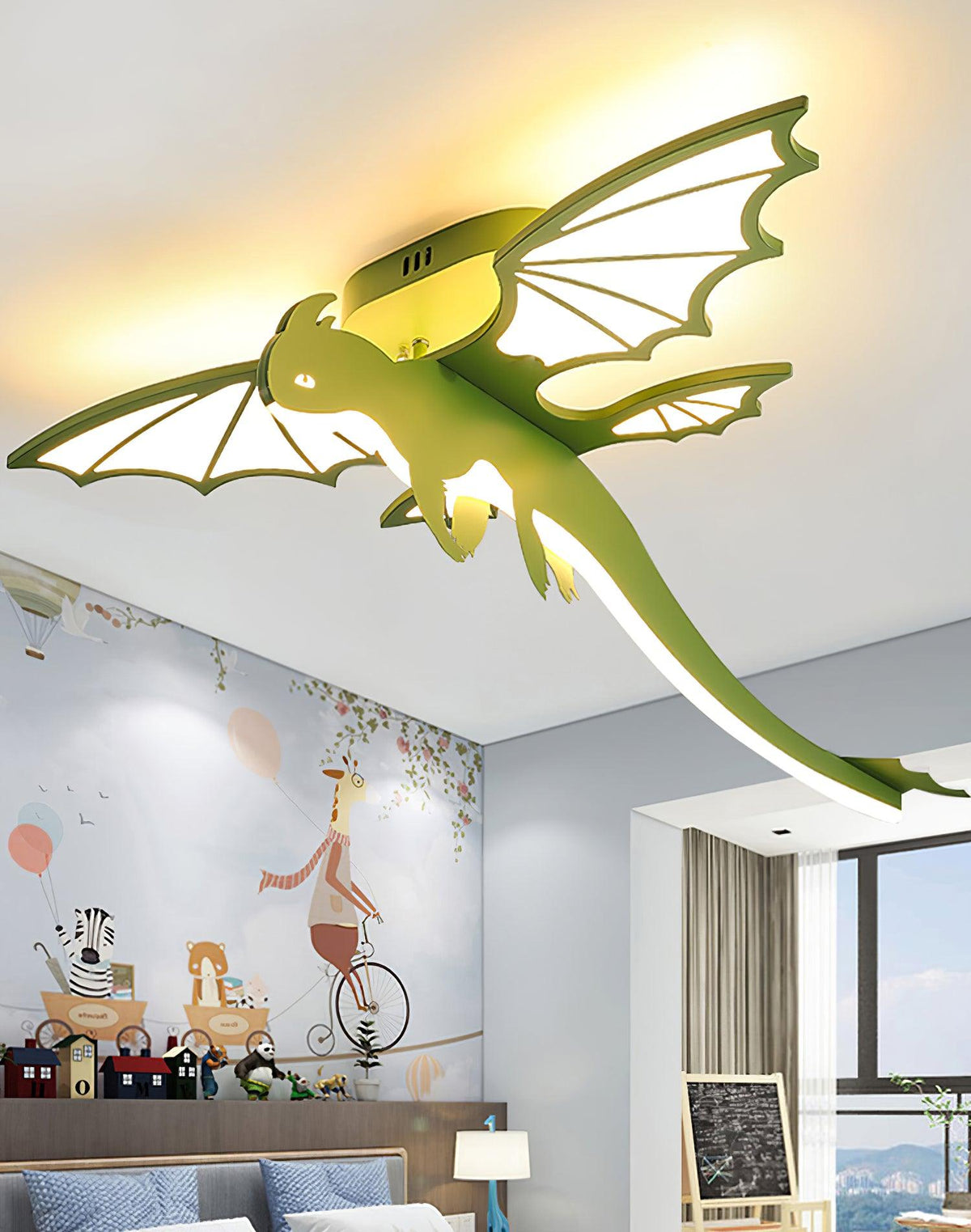 Miriora Ceiling Light Green Dinosaur LED