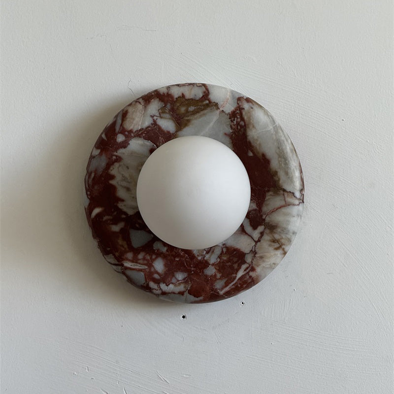 Dojan Red Marble Indoor Wall Light