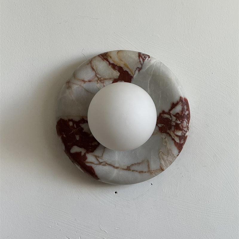 Dojan Red Marble Indoor Wall Light