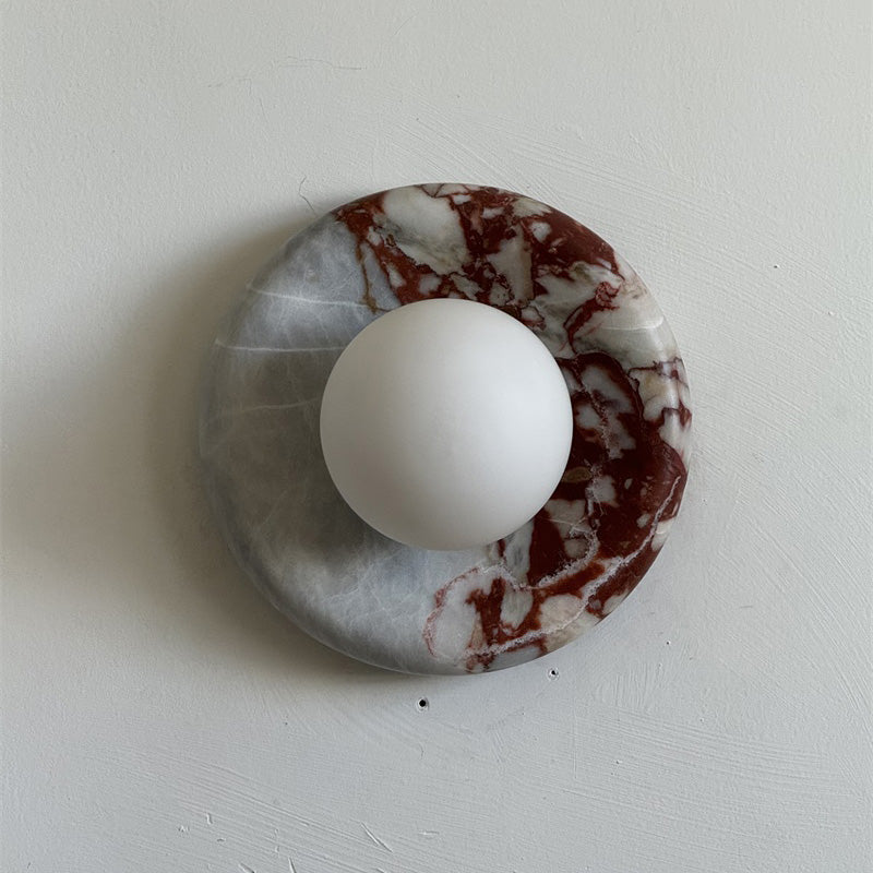Dojan Red Marble Indoor Wall Light