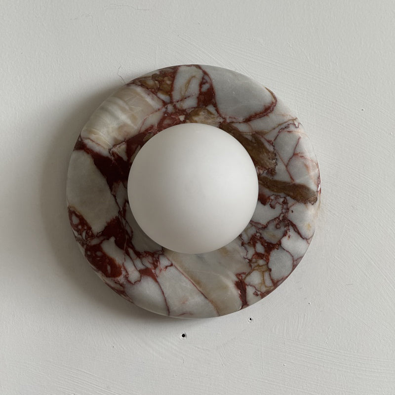 Dojan Red Marble Indoor Wall Light