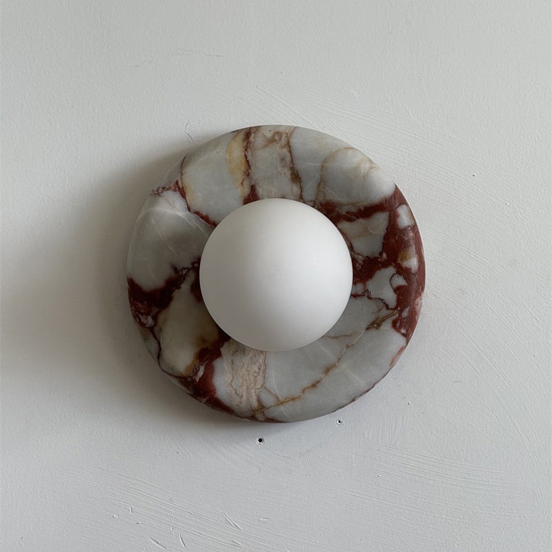 Dojan Red Marble Indoor Wall Light