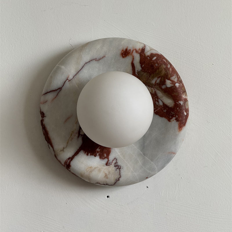 Dojan Red Marble Indoor Wall Light