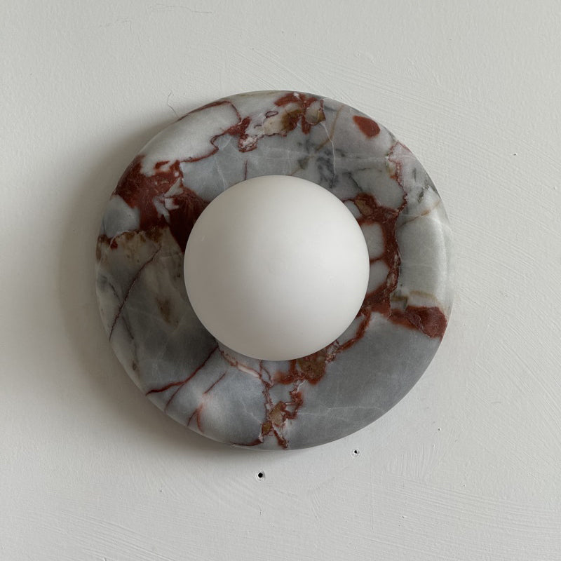 Dojan Red Marble Indoor Wall Light