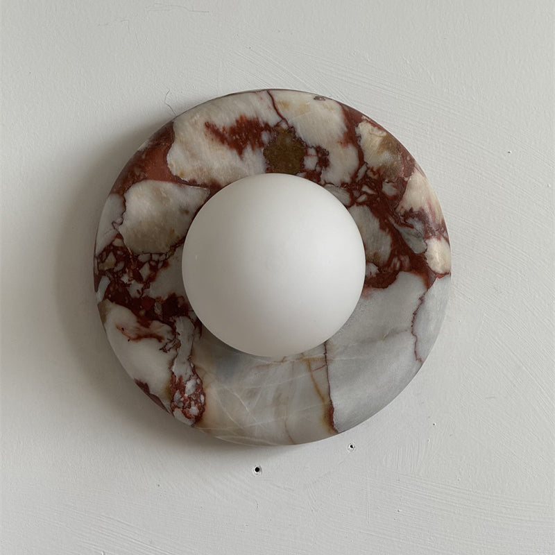 Dojan Red Marble Indoor Wall Light