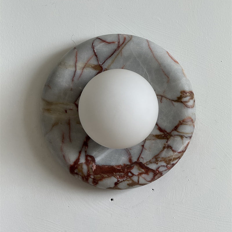 Dojan Red Marble Indoor Wall Light