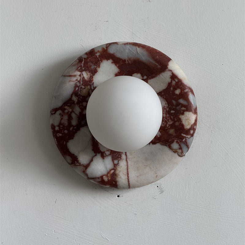 Dojan Red Marble Indoor Wall Light