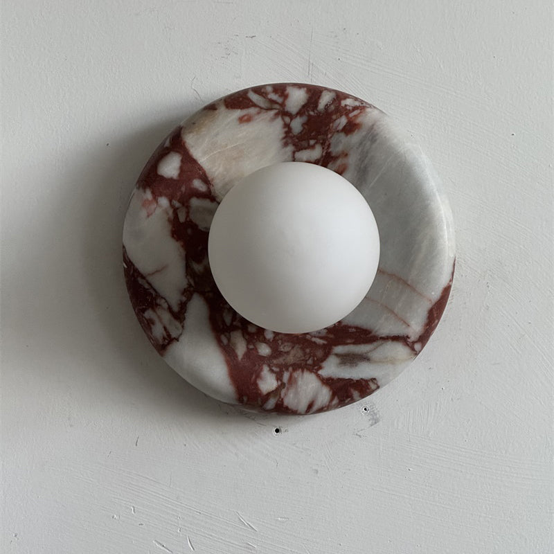Dojan Red Marble Indoor Wall Light