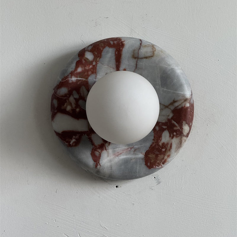 Dojan Red Marble Indoor Wall Light