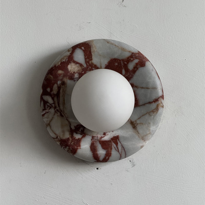 Dojan Red Marble Indoor Wall Light