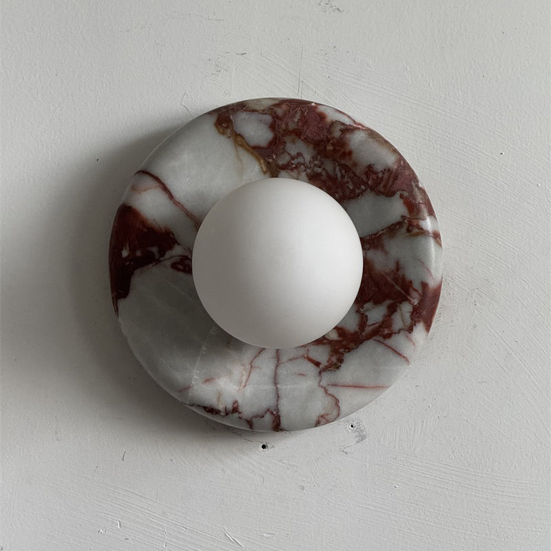 Dojan Red Marble Indoor Wall Light