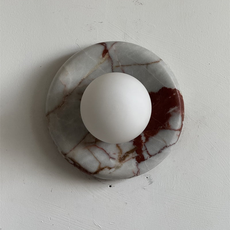 Dojan Red Marble Indoor Wall Light