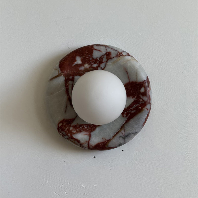 Dojan Red Marble Indoor Wall Light