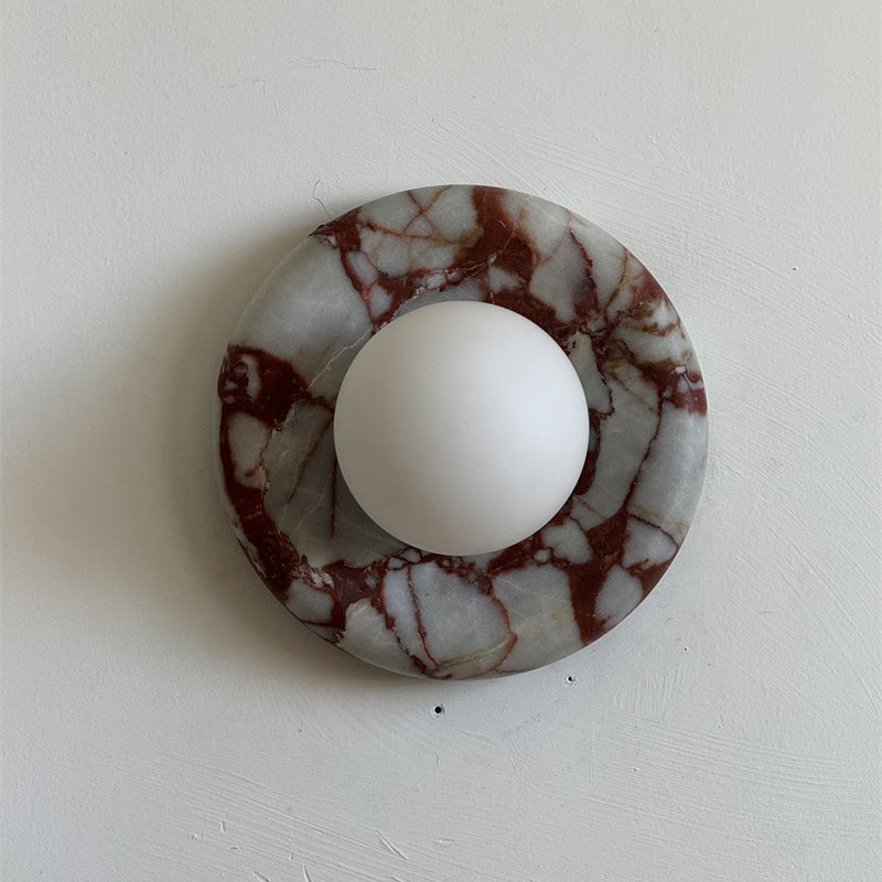 Dojan Red Marble Indoor Wall Light