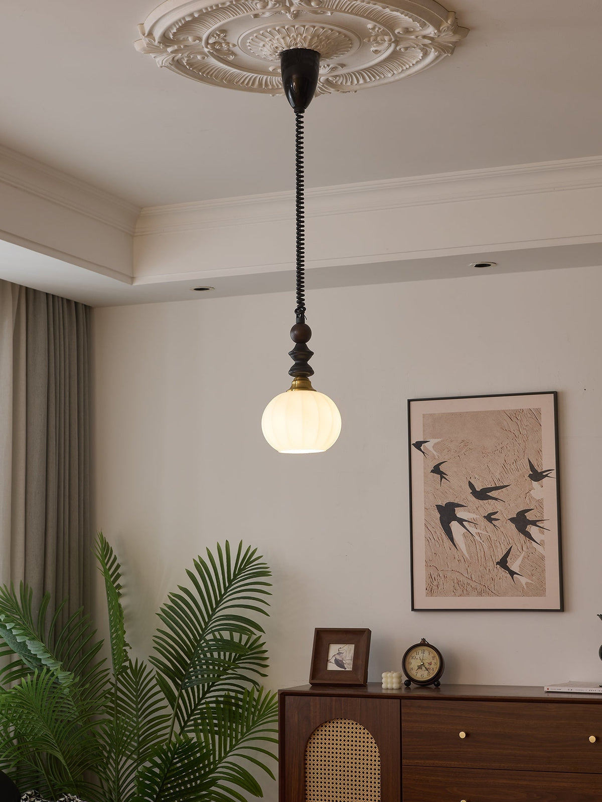 Halcyon Modern Minimalist Arch Wood Pendant Light