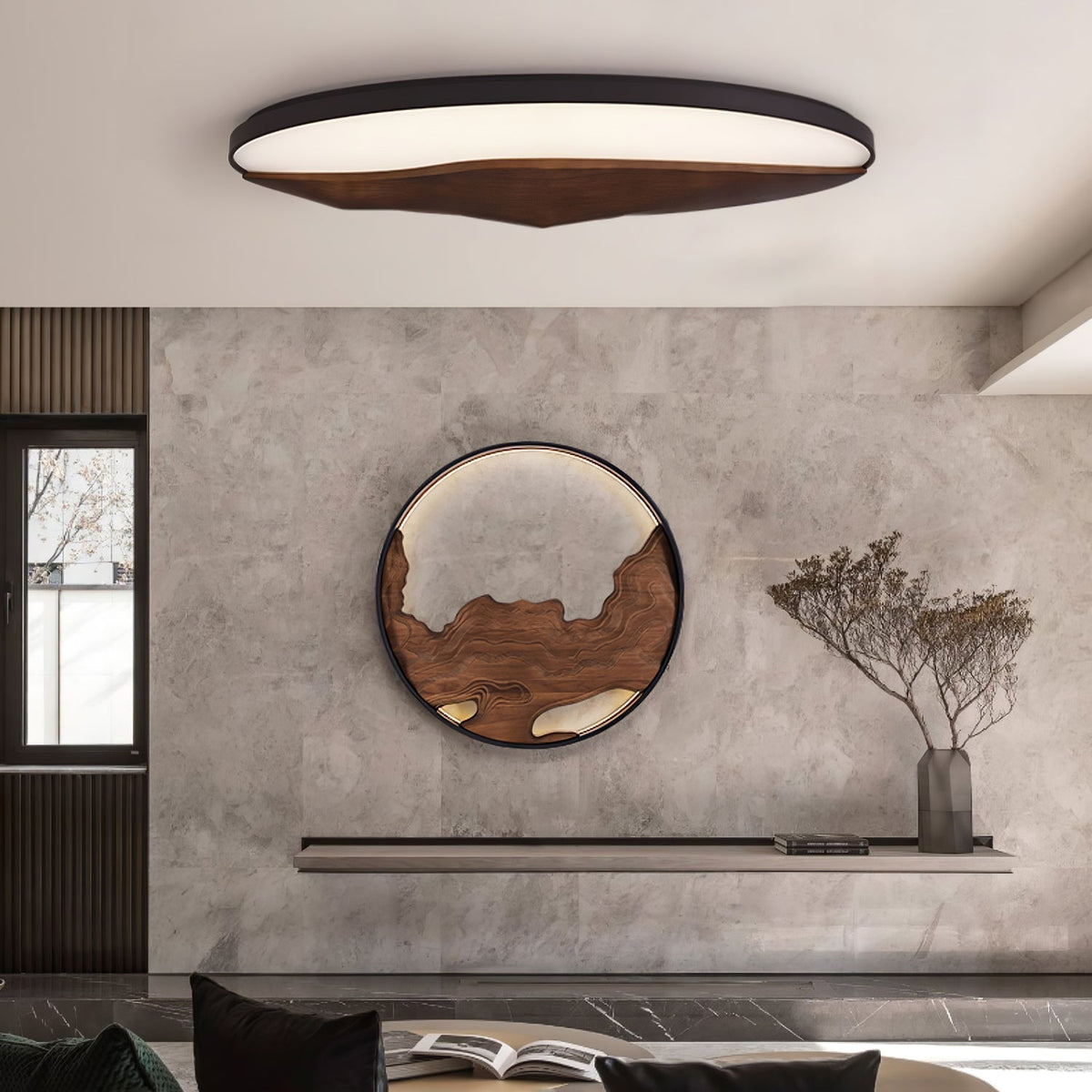Vishaarae Scandi Wooden Ceiling Light