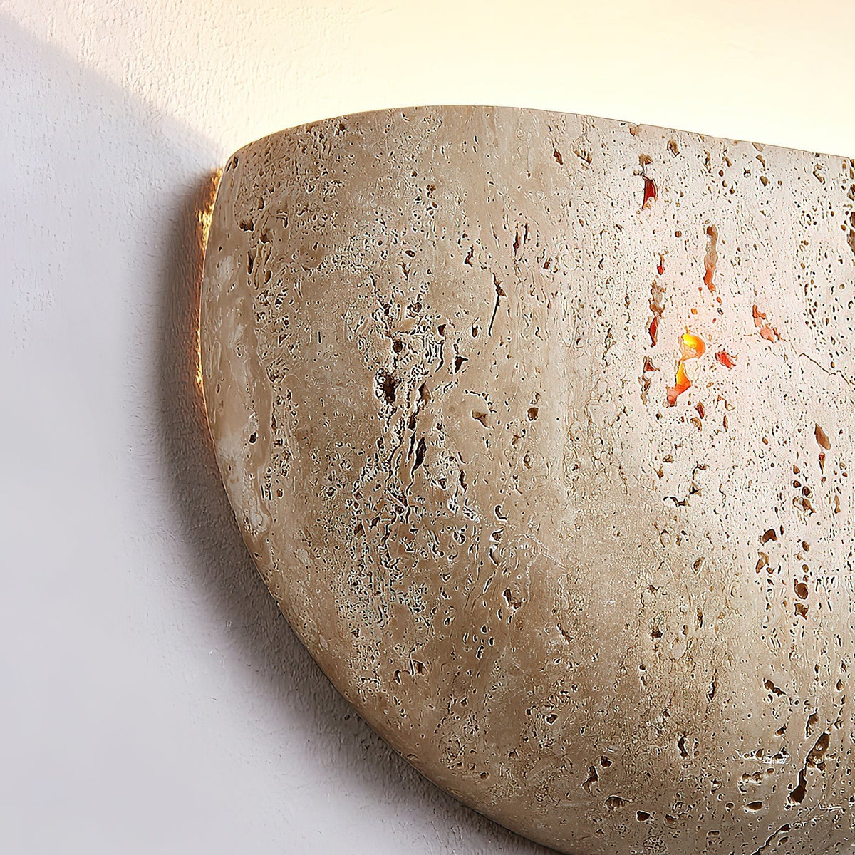 Cuvenarae Modern Minimalist Moon Travertine Wall Lamp