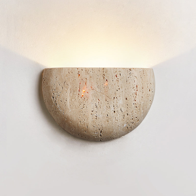 Cuvenarae Modern Minimalist Moon Travertine Wall Lamp