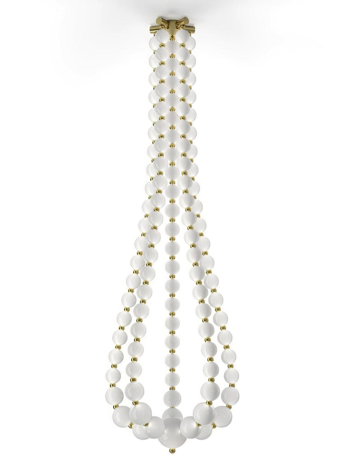 PearlCascade Glass Bead Chandelier