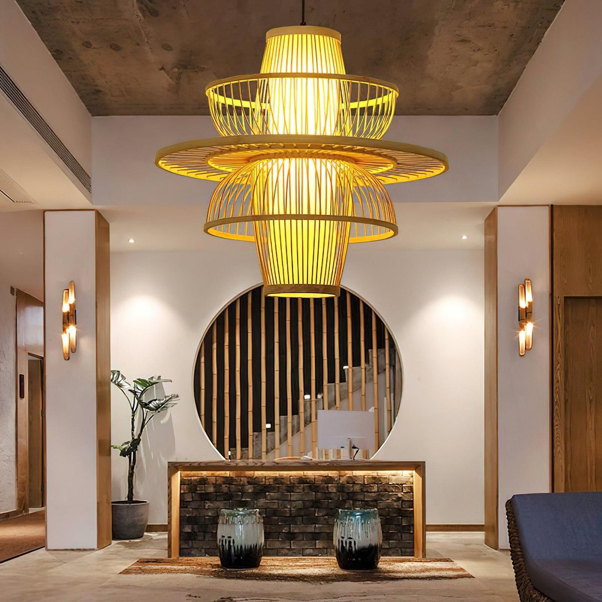 Gsplen Handmade Sigyn Bamboo Pendant Lamp