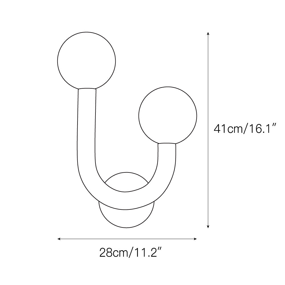 Zoshaos Modern Minimalist Happy Brass Glass Wall Lamp