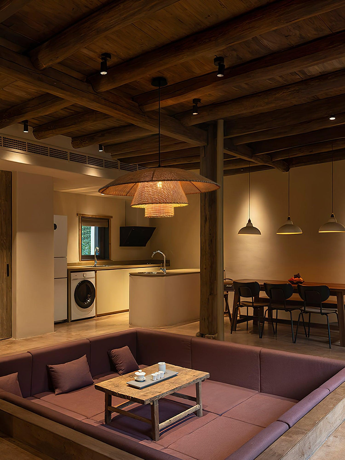 Arixu Rattan Vintage Pendant Lamp
