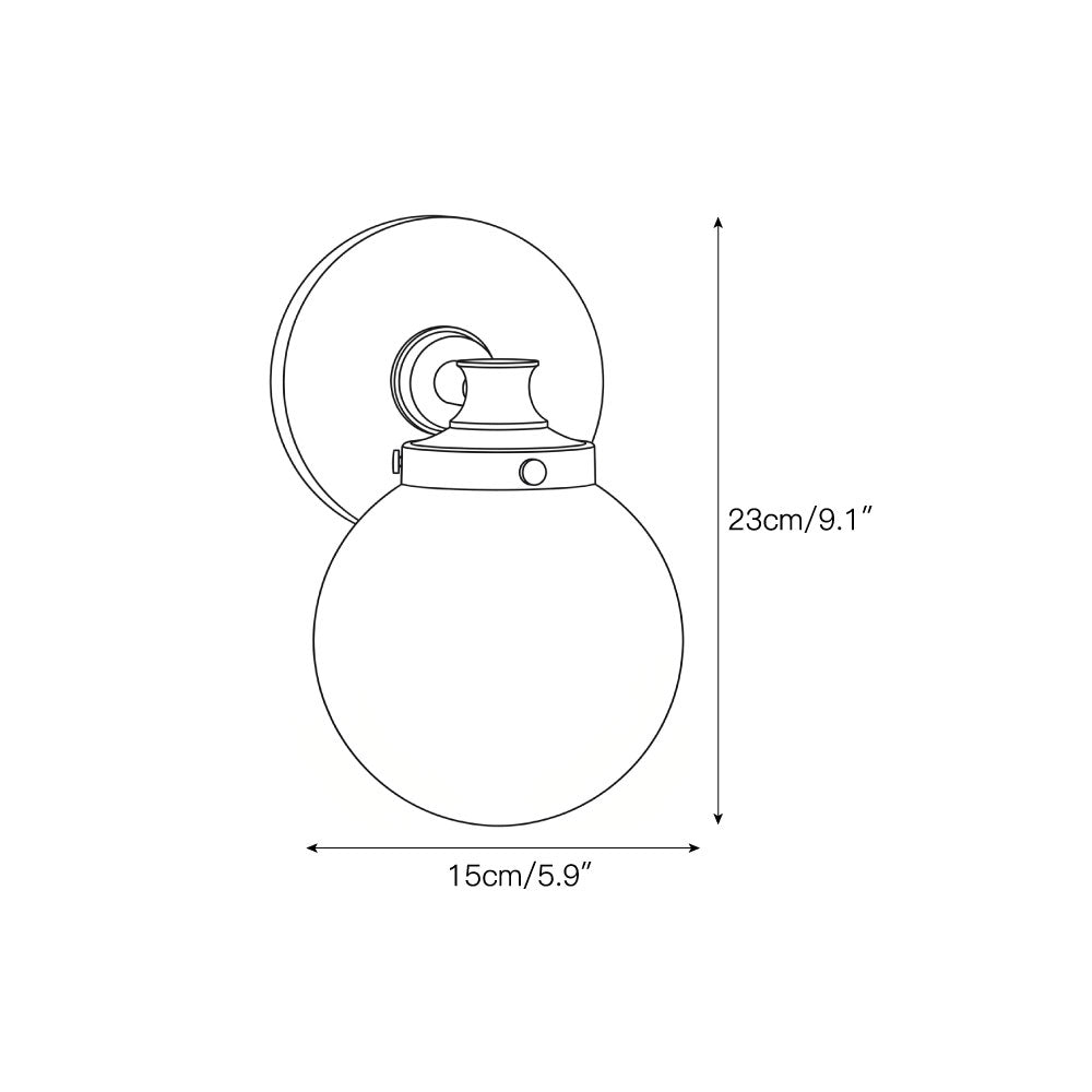 Wauma Glass Ball Indoor Wall Light