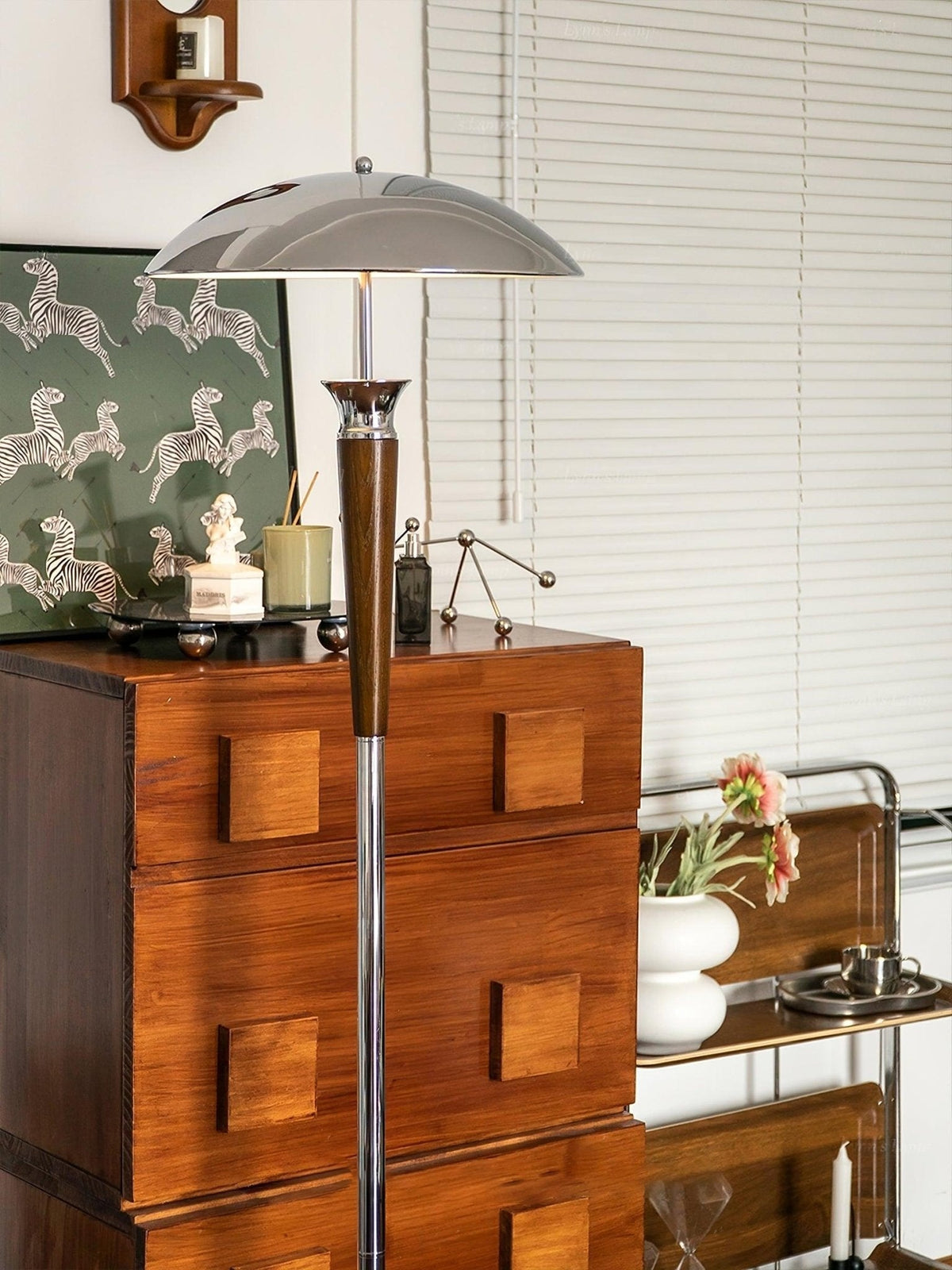 Viraivelle Retro Chrome Floor Lamp