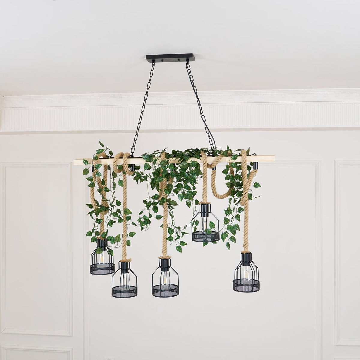Arove Pendant Lamp Hemp Rope Industrial