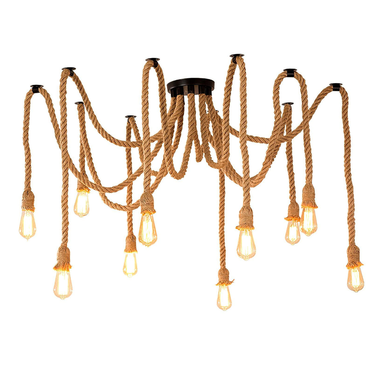 Arianissa Chandelier Hemp Rope Industrial Retro