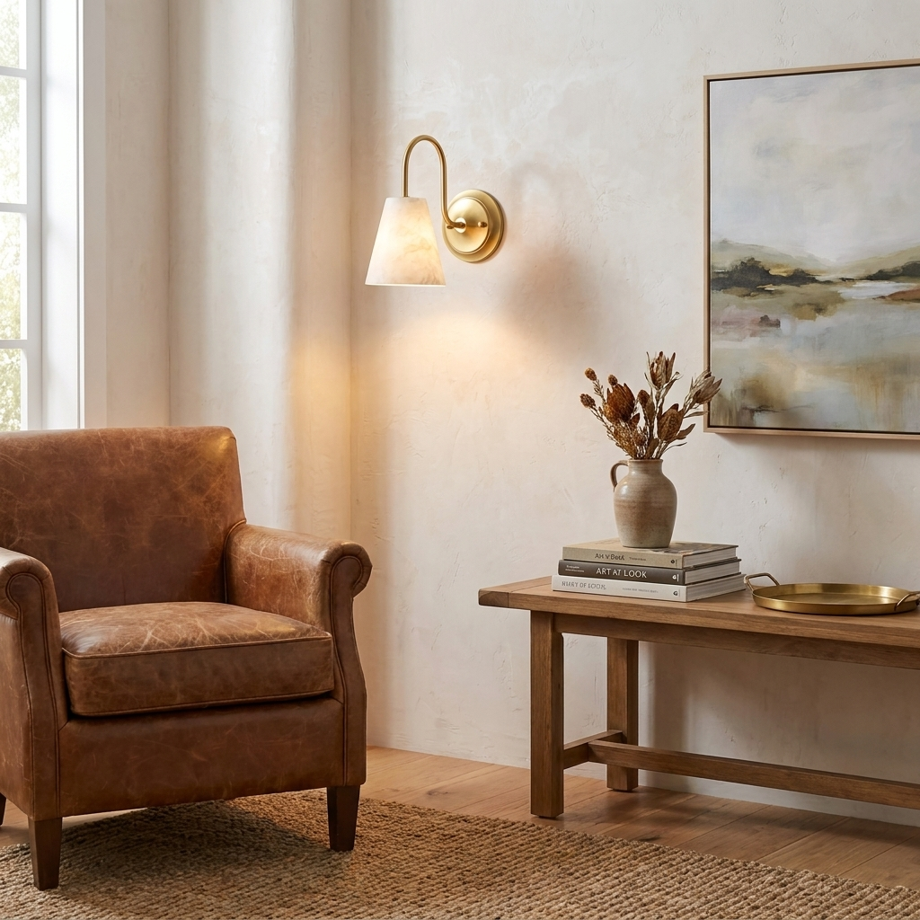 Yelmont Alabaster Wall Sconce