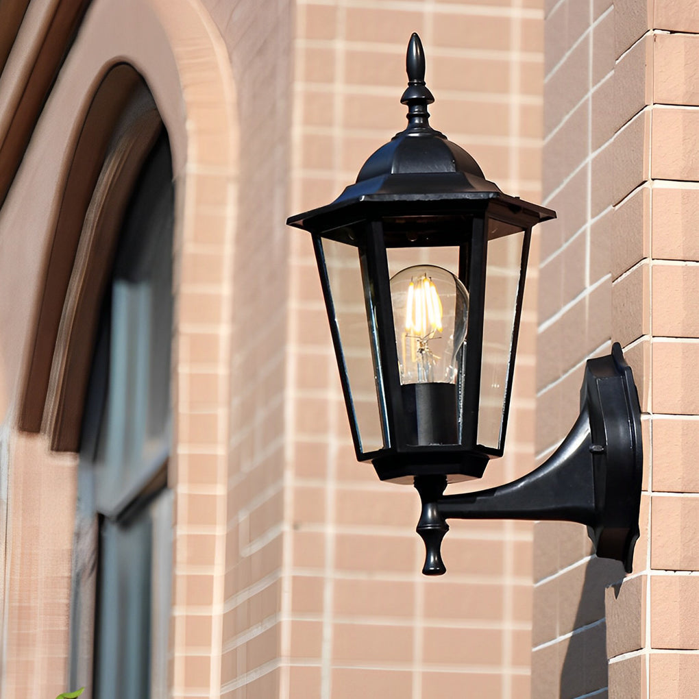 Retro Hexagonal Waterproof European Style Outdoor Wall Lights Wall Lamp - Lamp Outdoor