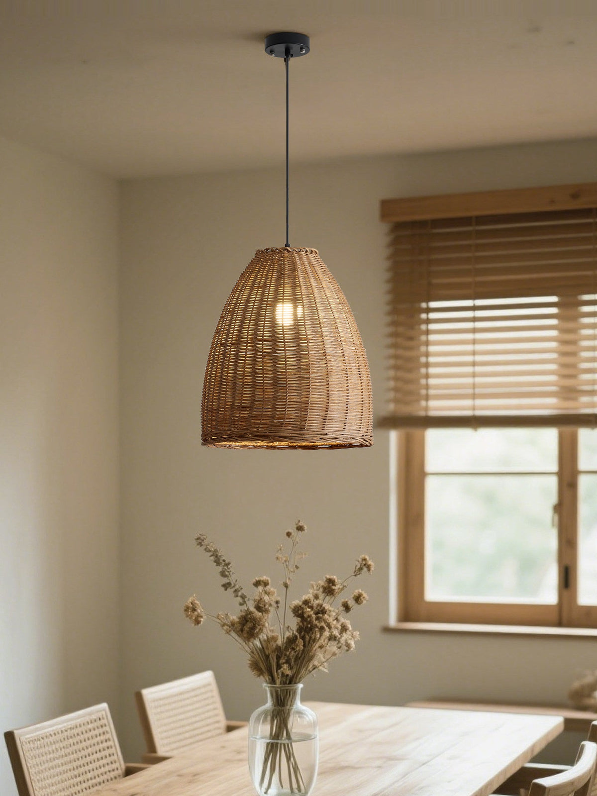 Jarrowcombe Woven Rattan Pendant Lamp