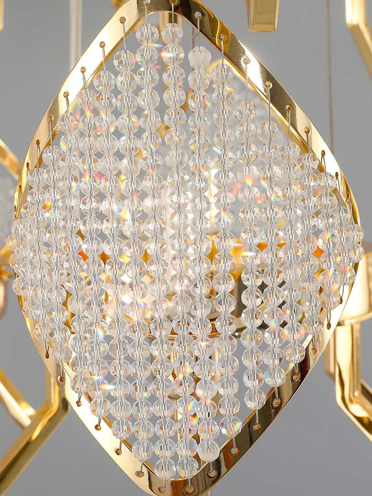 Cyrirena Chandelier Crystal Leaf Double-Tier