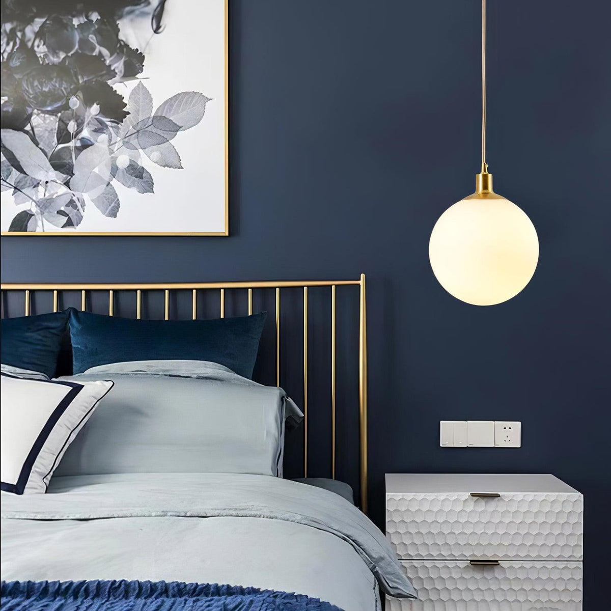 Deven Brass Globe Pendant Light
