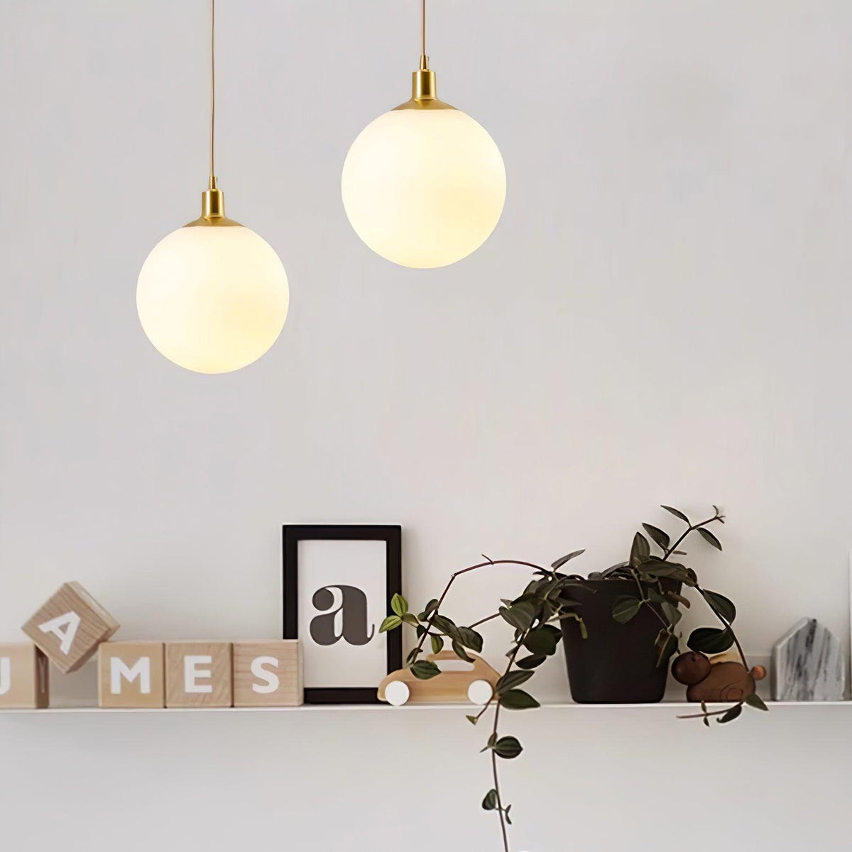 Deven Brass Globe Pendant Light