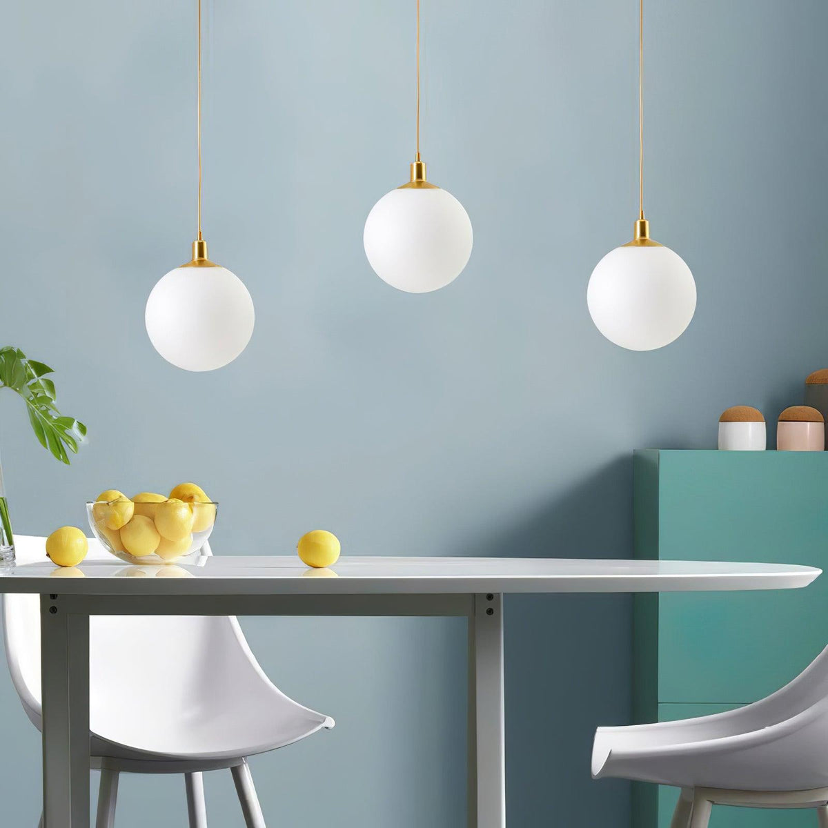 Deven Brass Globe Pendant Light