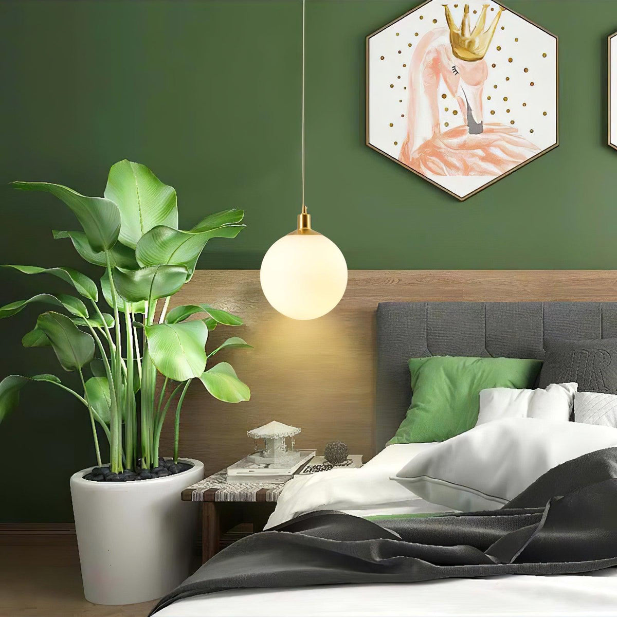 Deven Brass Globe Pendant Light