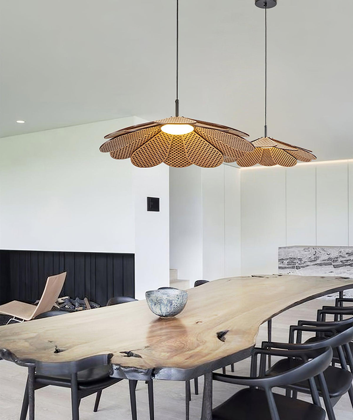 Zevarus Nordic Art Wabi-Sabi Wood Pendant Light