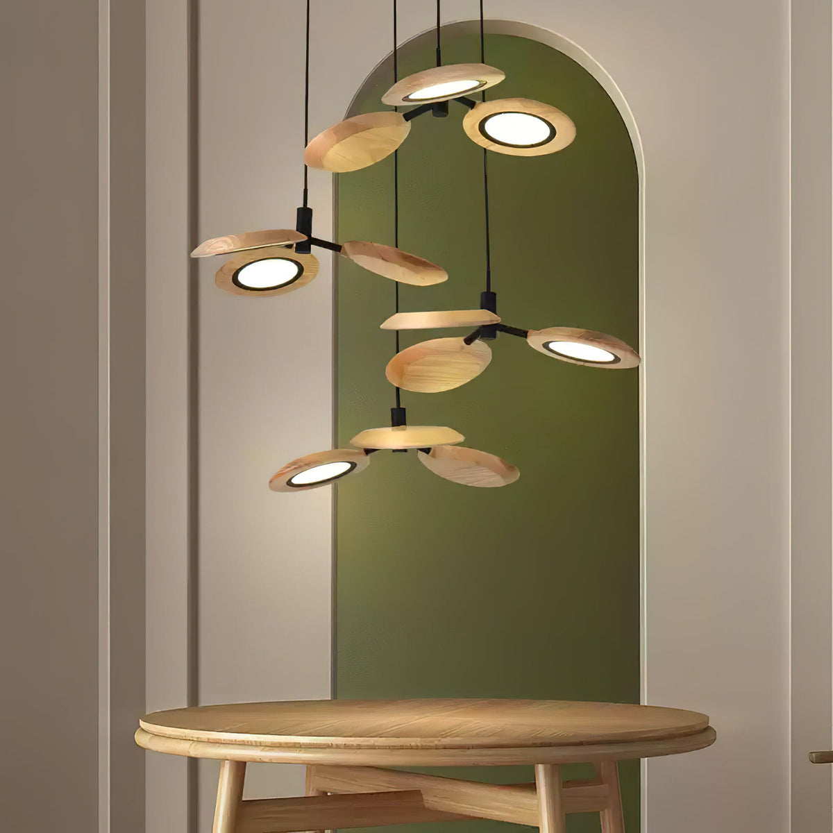 Alnoraris Tiered Wood Pendant Light