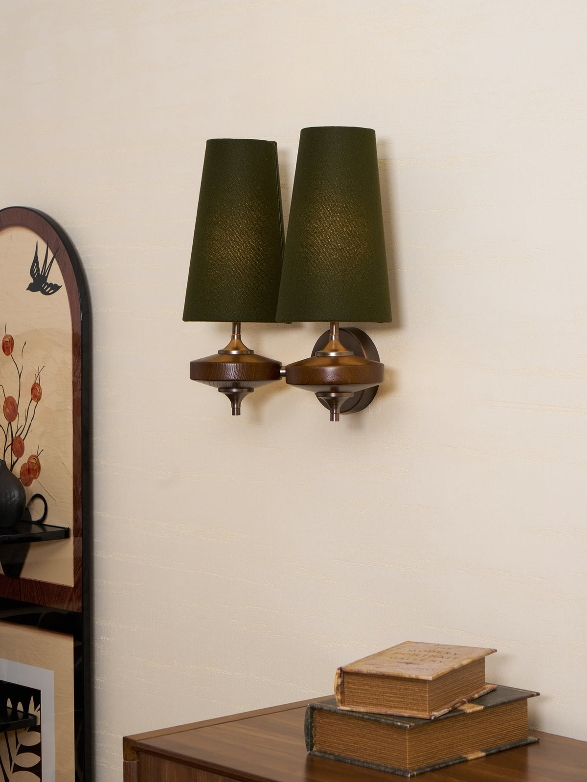 Halen Twin Shade Indoor Wall Light