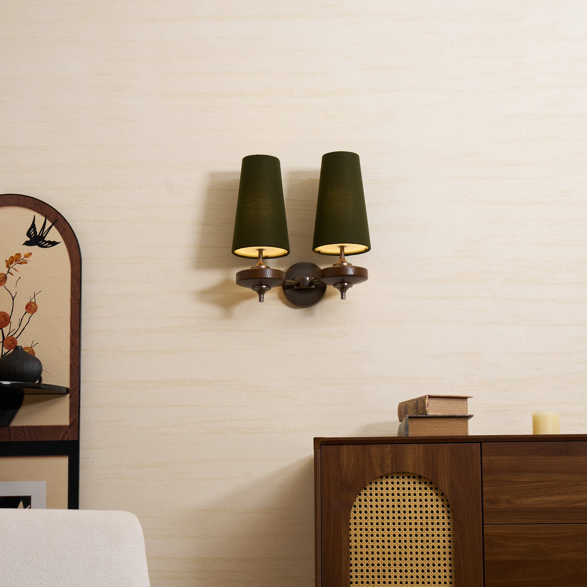 Halen Twin Shade Indoor Wall Light