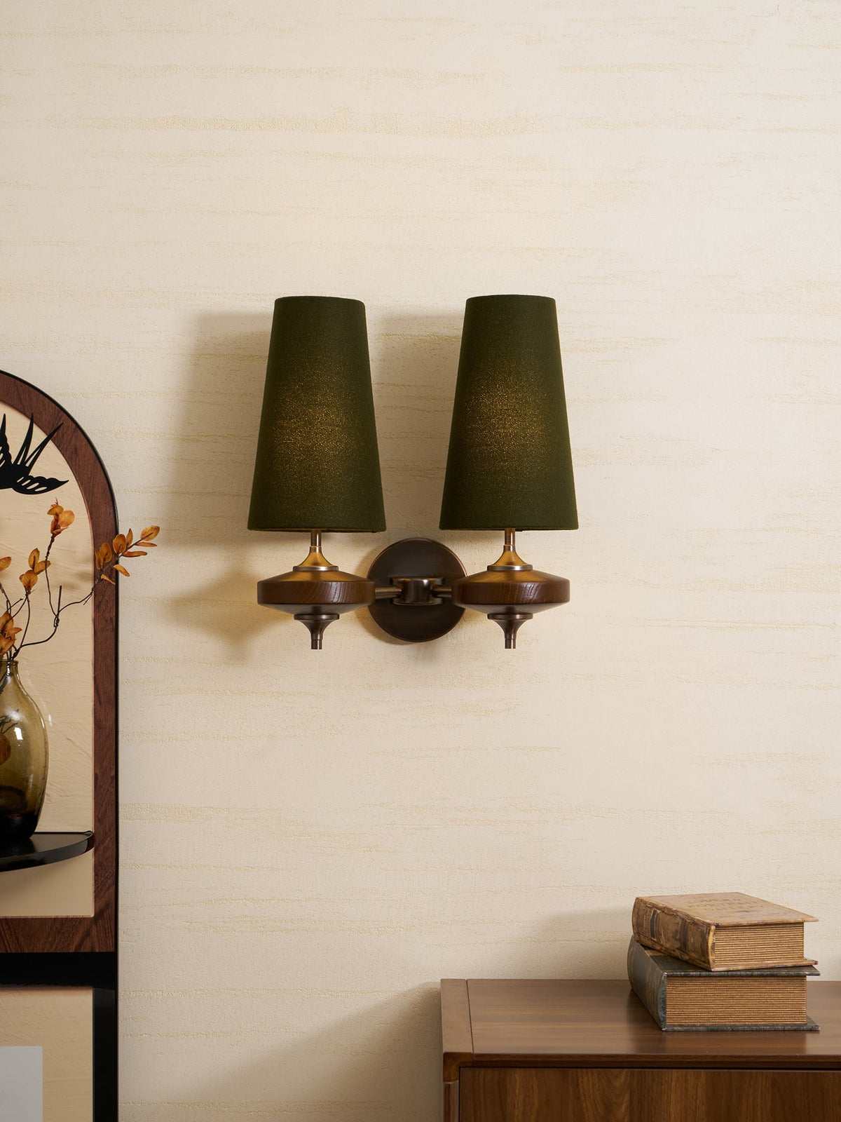 Halen Twin Shade Indoor Wall Light