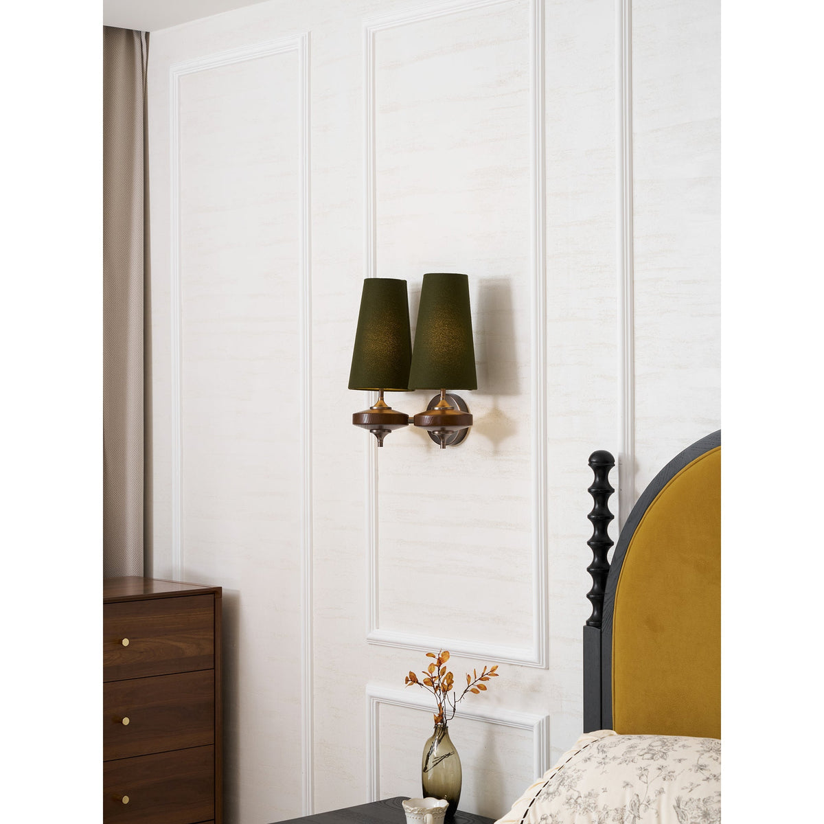 Halen Twin Shade Indoor Wall Light