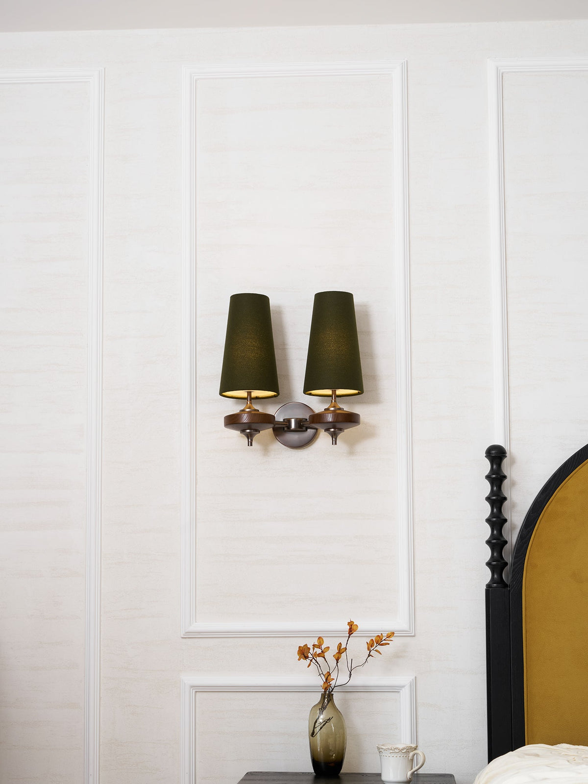 Halen Twin Shade Indoor Wall Light