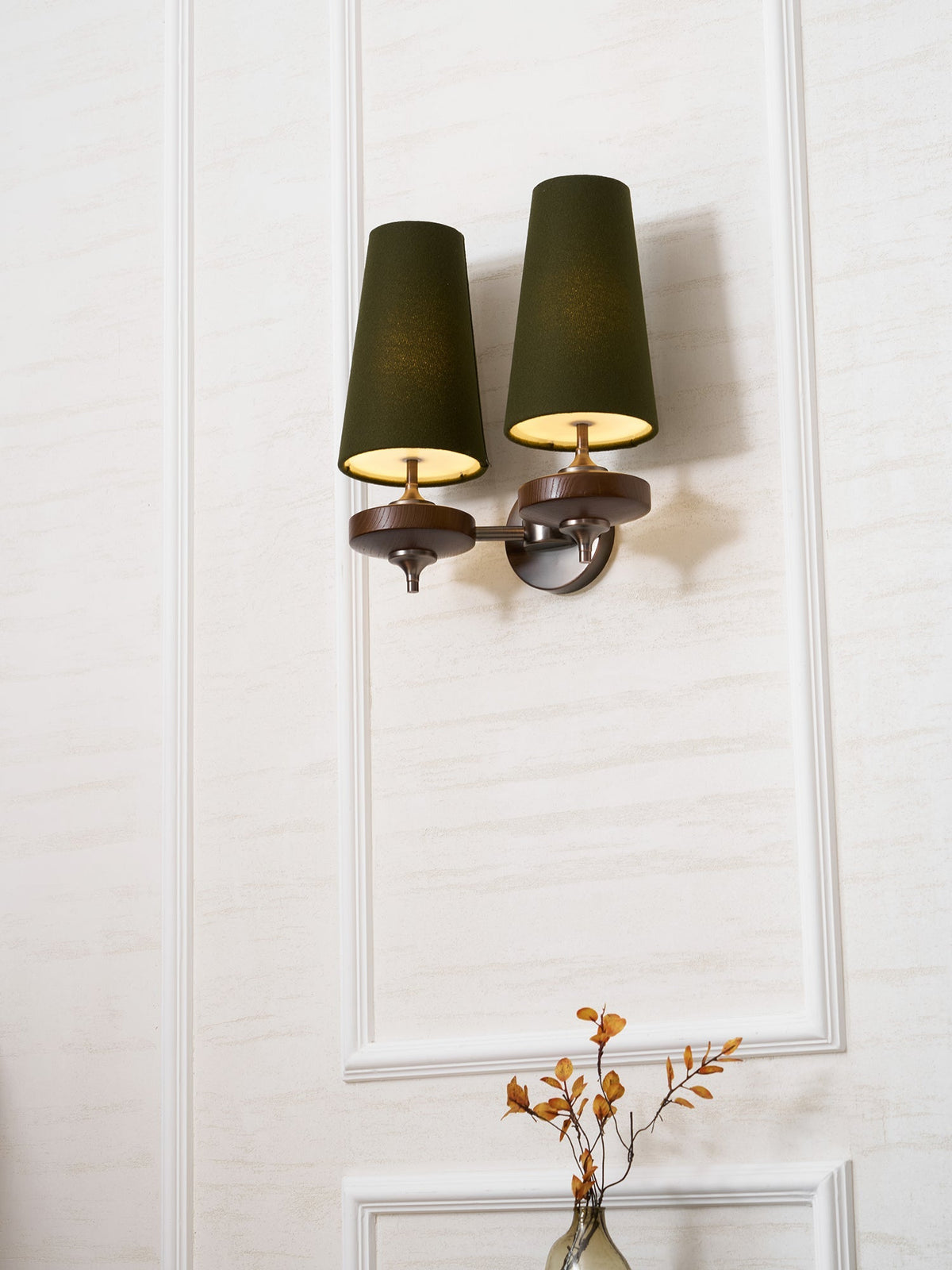 Halen Twin Shade Indoor Wall Light