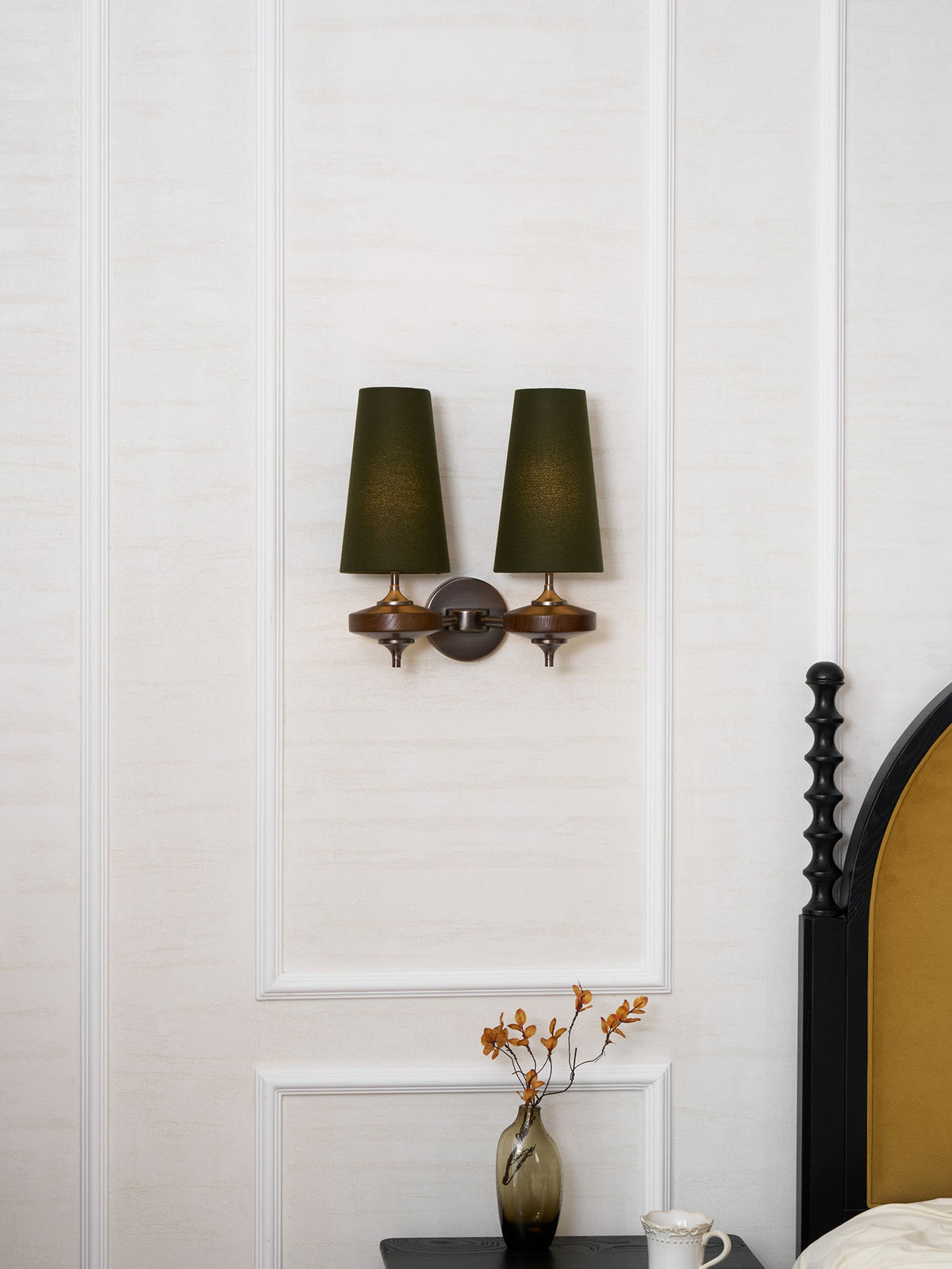 Halen Twin Shade Indoor Wall Light