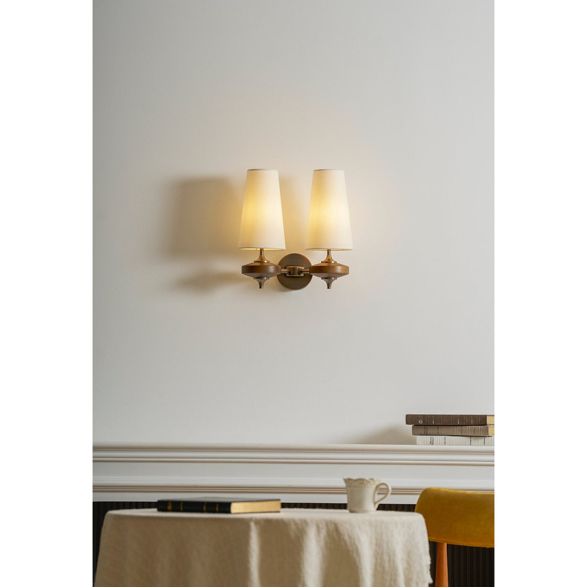 Halen Twin Shade Indoor Wall Light
