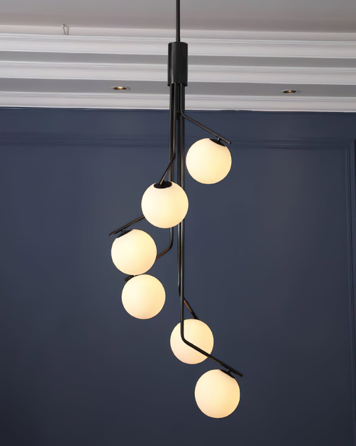 Solivine Chandelier Gold Branch Globe LED