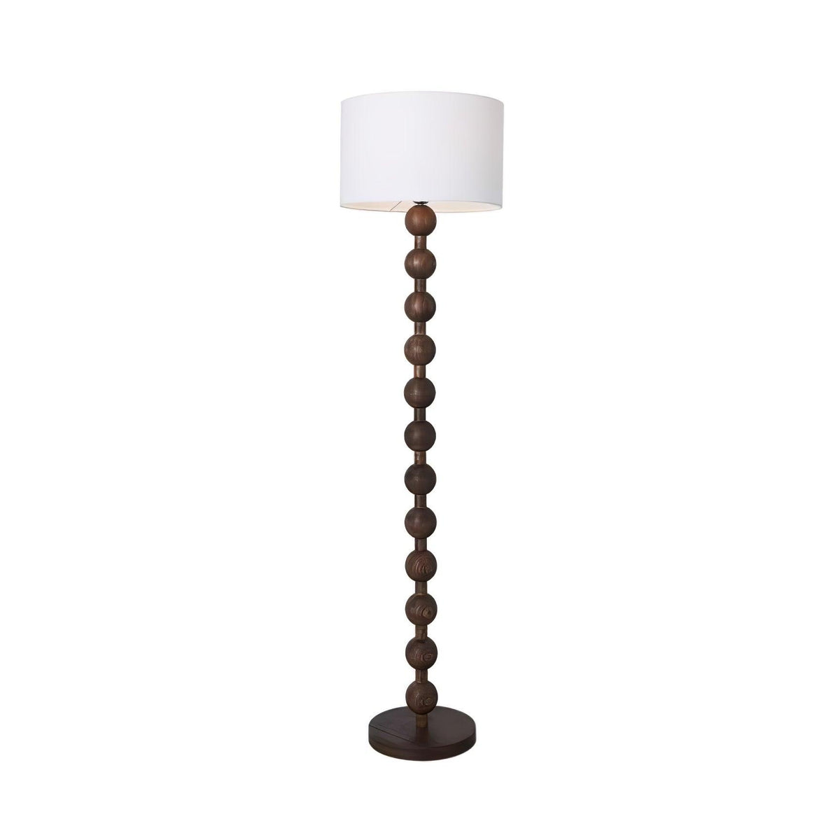 Paston Wood Fabric Floor Lamp